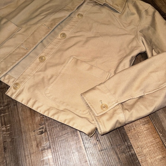 Uniqlo Tan Button Up Lightweight Boxy Jacket Size XS - Picture 4 of 7